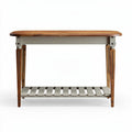 Wooden console table with metal shelf 100 x 40 x 75cm for entryway use