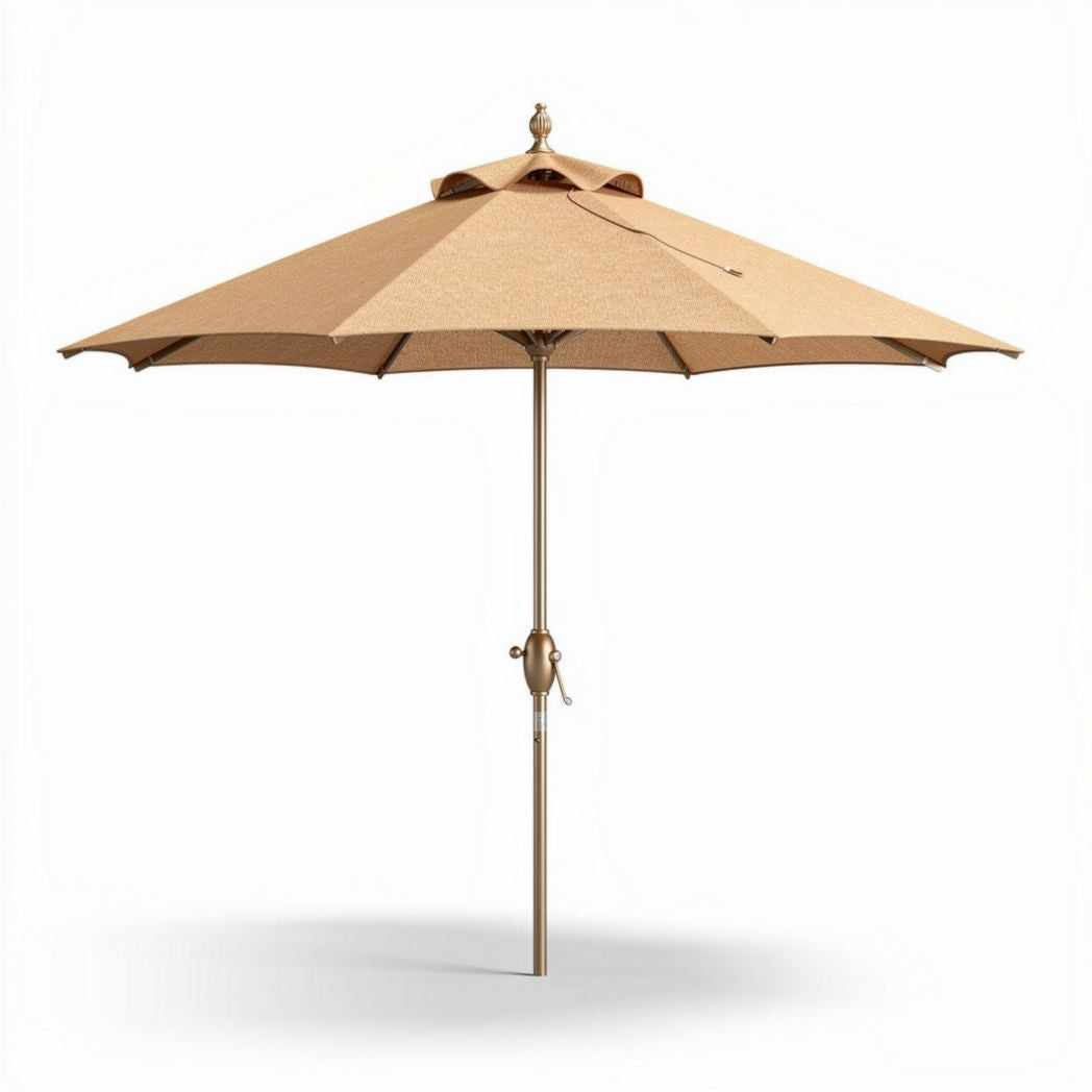 Cantilever patio umbrella with adjustable height and UV-resistant fabric 250 x 250 x 250cm in beige