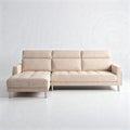 Sectional sofa with soft fabric upholstery and metal legs 200 x 85 x 90cm